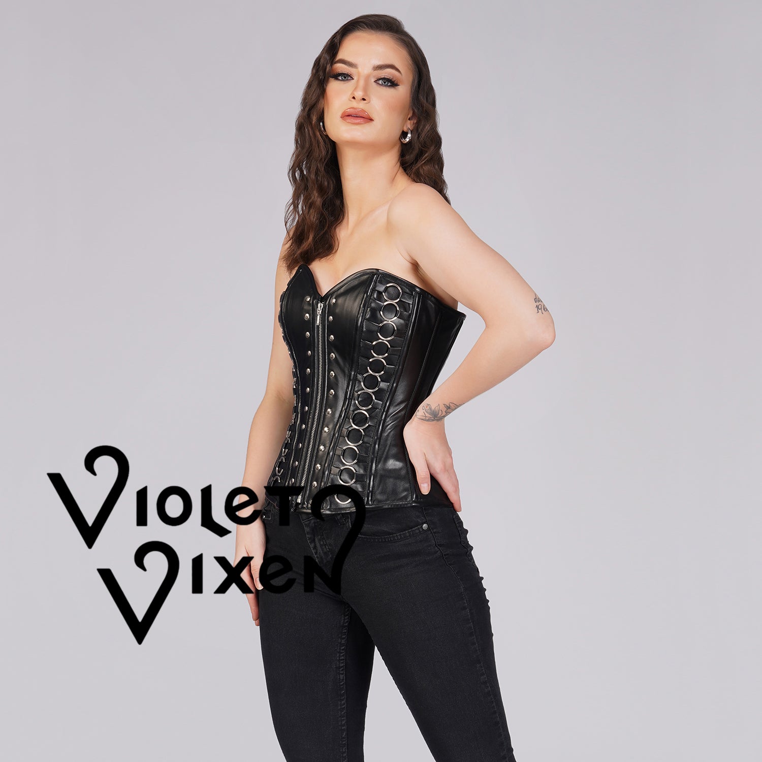 Leather O-Ring Overbust Corset – Violet Vixen