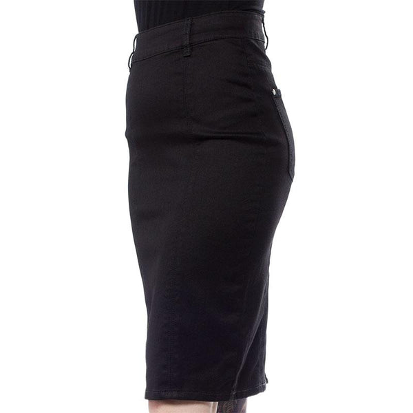 Size M - Sample Pocket Pencil Skirt - Black
