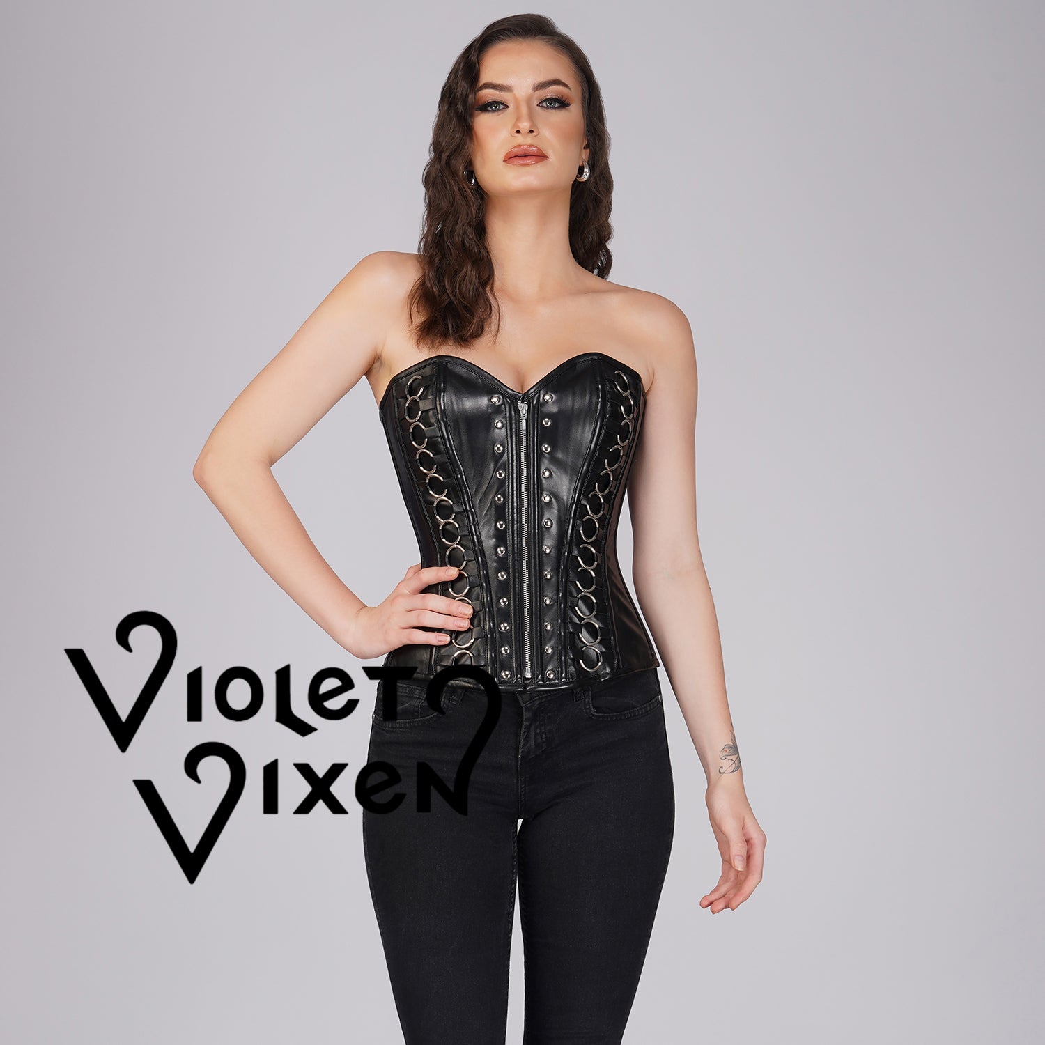 Leather O-Ring Overbust Corset – Violet Vixen