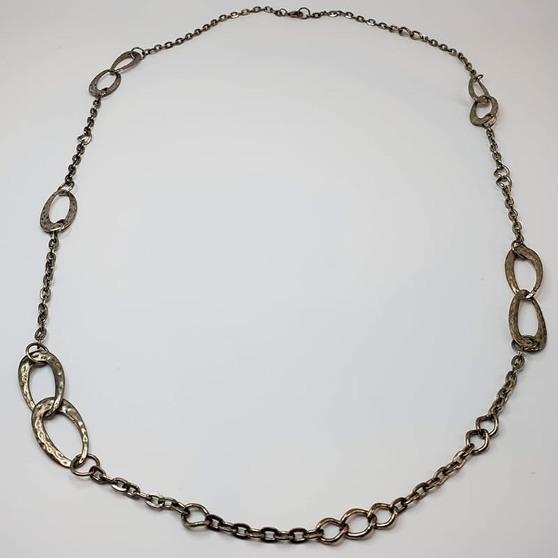 Extra Long Vintage Metal Ringed Necklace - 1 of 1