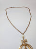 Vintage Gold Tone Ringed Crystal and Pearl Necklace - 1 of 1