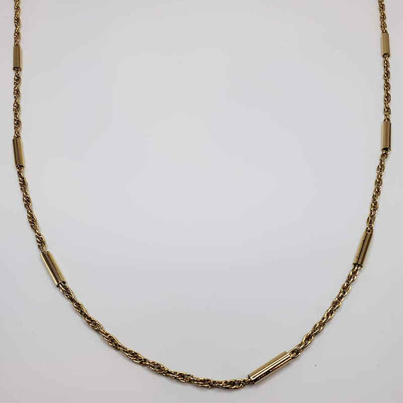 Vintage Gold Tone Long Rope Chain Necklace  - 1 of 1