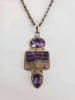 Vintage Sterling Amethyst Pendant Necklace - 1 of 1