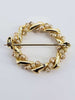 Vintage Bead Wrapped Studded Wreath Brooch - 1 of 1