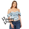 Swept and Swirled Off Shoulder Corset Top