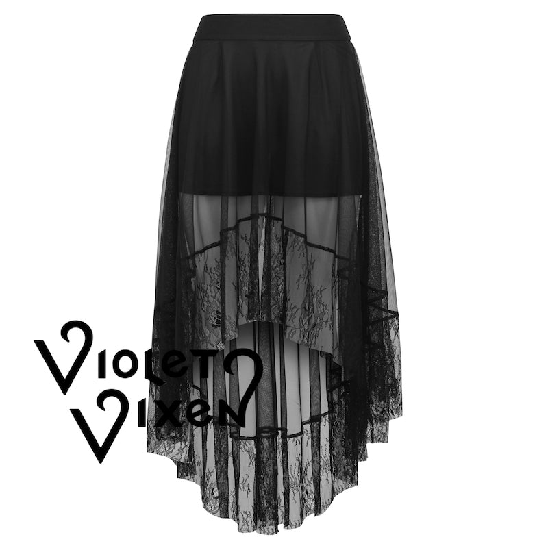 Laced Hi Low Skirt