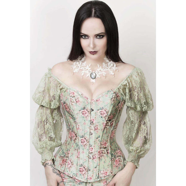 Antheia Victorian Puff Sleeve Overbust Corset Top