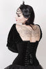 Velvet Victorian Puff Sleeve Overbust Corset Top - Black