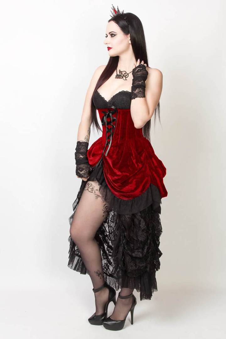 Burlesque Babe Underbust Corset Dress - Red – Violet Vixen