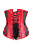 Caged & Clasped Underbust Corset - Red