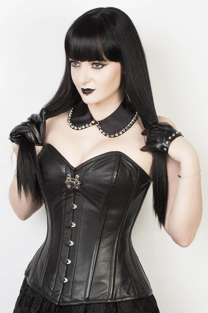 Clasped Leather Queen Corset - Black – Violet Vixen