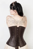Clasped Leather Queen Corset - Brown