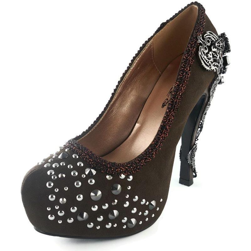 Size 9 - Sequin Studded Alchemic Brown High Heels