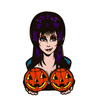 Elvira Spinning Pumpkins Enamel Pin