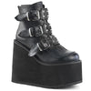 Disco Heart Ankle Stompers - Flat Black
