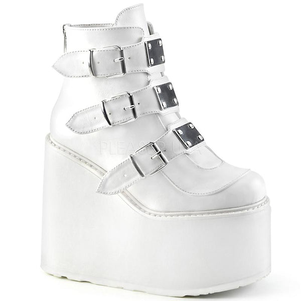 Strapped Platform Stompers - White