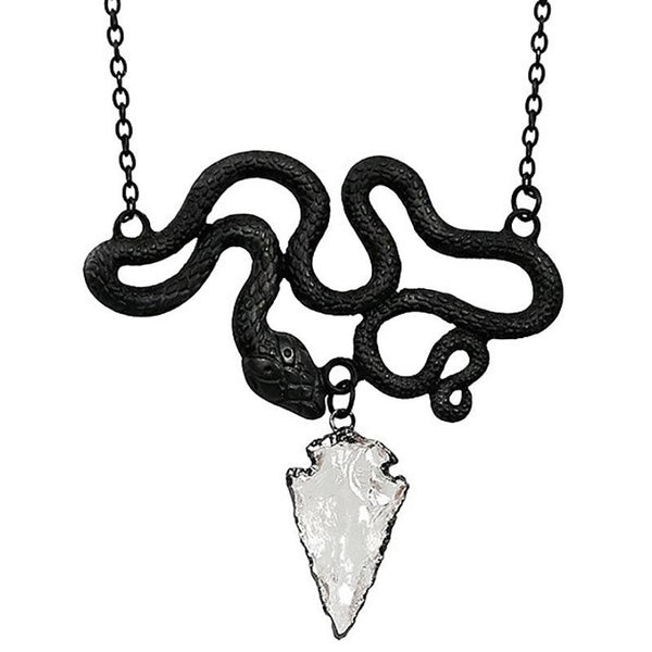 Slithering Serpent Necklace - Black