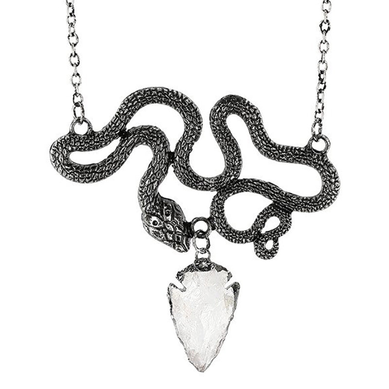 Slithering Serpent Necklace in Silver