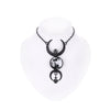 Moon Phase Maiden Necklace - Black