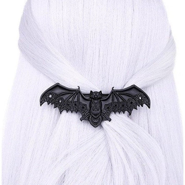Laced Bat Hair Clip - Black