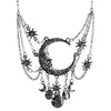 Dripping Moon Necklace - Silver