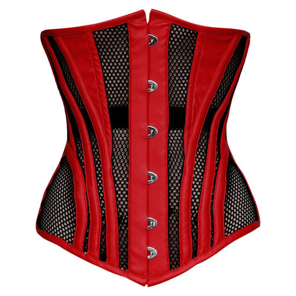 Caged Crusher Underbust Corset - Red