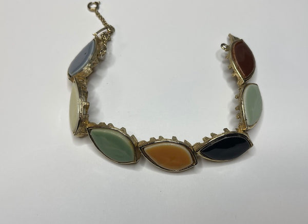 Golden Vintage Multi-Stone Bracelet
