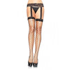 French Laced Fishnet Garters - Plus Size