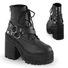 Kiss of Gloom Black Ankle Boots
