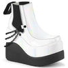 Into the Void Platform Boots- Holographic White